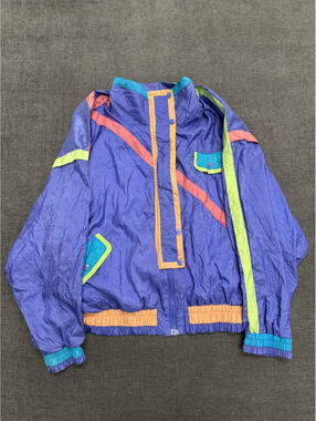 Clapper Boy Vintage 80s Colorblock Nylon Jacket Size L